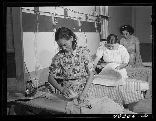 Untitled photo, possibly related to: San Juan, Puerto Rico. In a dress factory
