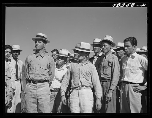 Manati (vicinity), Puerto Rico. FSA (Farm Security Administration) borrowers and their families at a meeting to discuss the distribution of land for tenant purchase farms