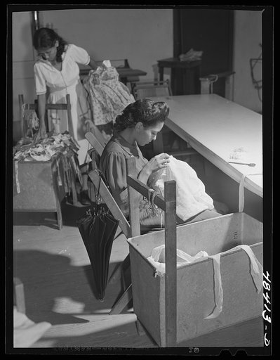 San Juan (vicinity), Puerto Rico. In a needlework factory