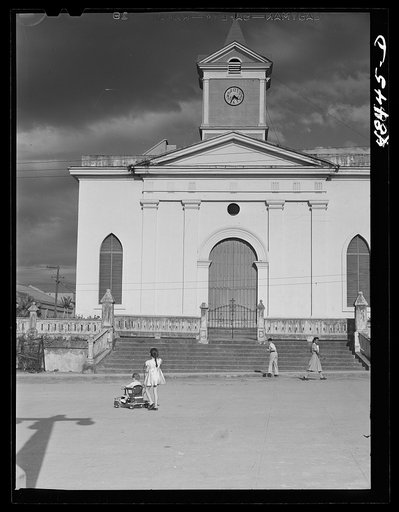 San Sebastian, Puerto Rico. On the plaza in front of the church