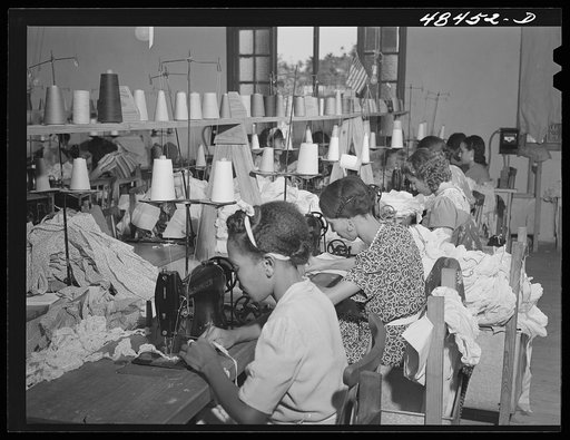 San Juan (vicinity), Puerto Rico. In the needlework factory