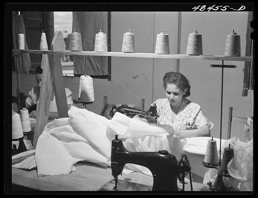 San Juan, Puerto Rico. In a dress factory