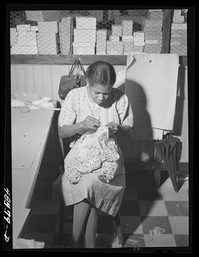 San Juan, Puerto Rico. In a needlework factory