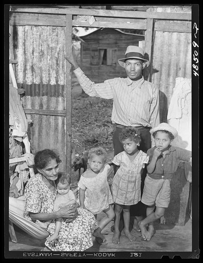 Yabucoa, Puerto Rico (vicinity). Sugar worker's family