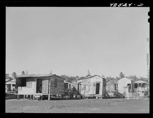 San Juan, Puerto Rico. Houses in El Fangitto, a slum area