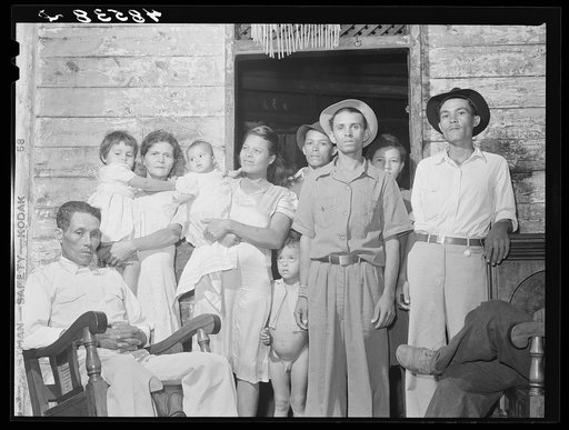 Guayanilla, Puerto Rico (vicinity). Sugar worker's family all living in this one house