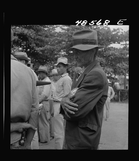 Untitled photo, possibly related to: Yabucoa, Puerto Rico. Strikers on the picket line at a sugar mill