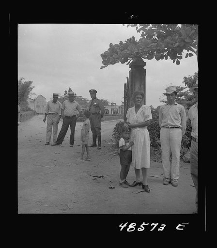 Yabucoa, Puerto Rico (vicinity). At the entrance of a sugar mill where the workers are on strike