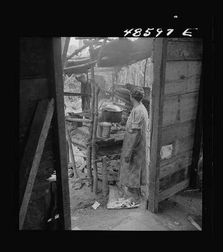 Caguas, Puerto Rico (vicinity). Kitchen of farmer's home