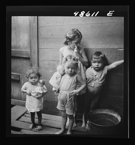 San Juan, Puerto Rico. Children in La Perla, the slum area
