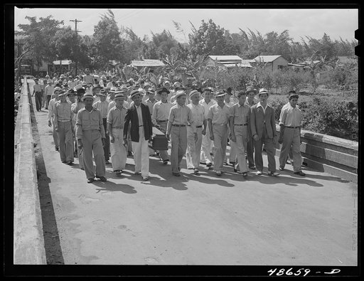Bayamon, Puerto Rico. Funeral along a street