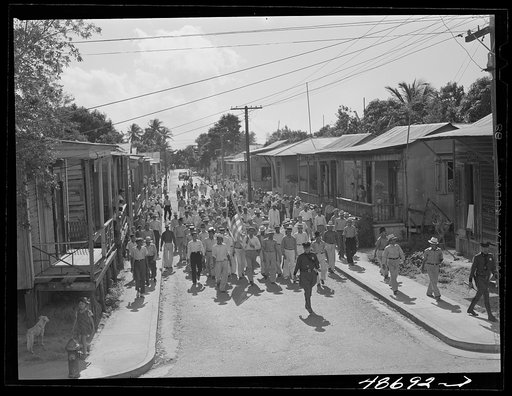 Yabucoa, Puerto Rico. Sugar strikers picketing a sugar plantation