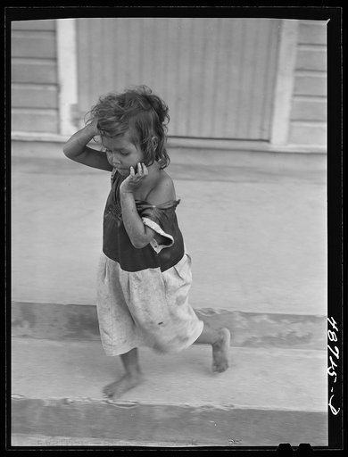 Untitled photo, possibly related to: Yabucoa, Puerto Rico (vicinity). Wife and some of the children of a farm laborer