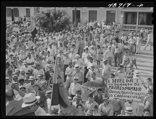 Yabucoa, Puerto Rico. A meeting in support of a strike at the sugar mill