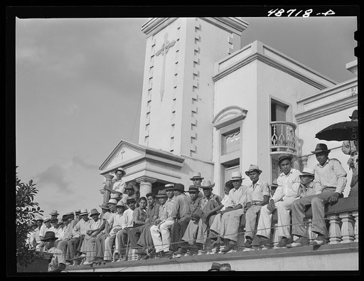 Yabucoa, Puerto Rico. A meeting in support of a strike at the sugar mill