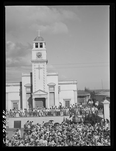 Yabucoa, Puerto Rico. A meeting in support of a strike at the sugar mill