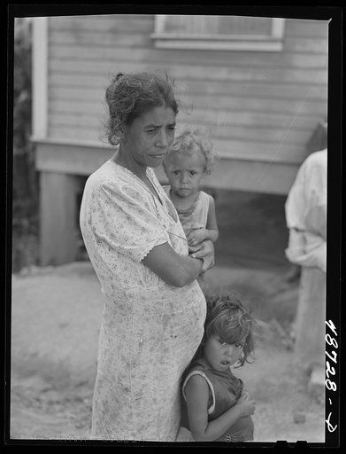 Yabucoa, Puerto Rico (vicinity). Wife and some of the children of a farm laborer