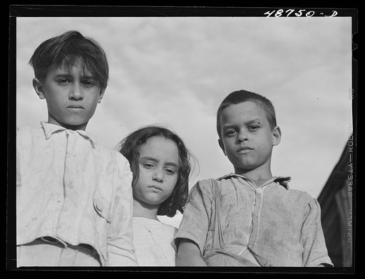Caguas, Puerto Rico (vicinity). Children of a farm laborer's family