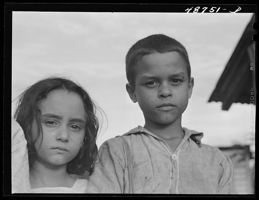 Untitled photo, possibly related to: Caguas, Puerto Rico (vicinity). Children of a farm laborer's family