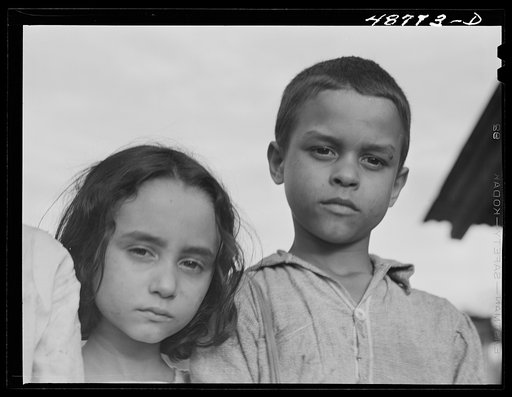 Untitled photo, possibly related to: Caguas, Puerto Rico (vicinity). Children of a farm laborer's family