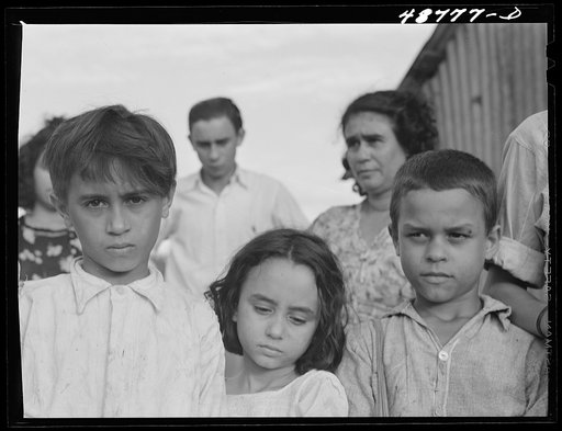 Untitled photo, possibly related to: Caguas, Puerto Rico (vicinity). Children of a farm laborer's family