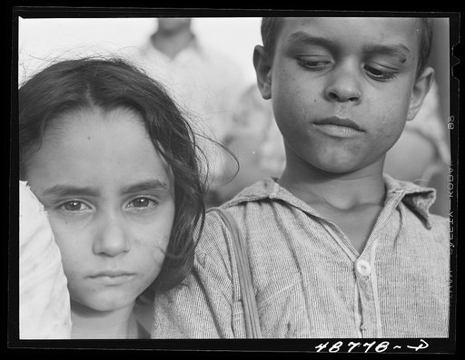 Caguas, Puerto Rico (vicinity). Children of a farm laborer's family