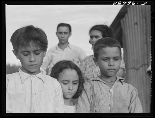Untitled photo, possibly related to: Caguas, Puerto Rico (vicinity). Children of a farm laborer's family