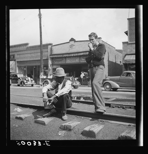 "Sittin' around" mining town. Osage, West Virginia