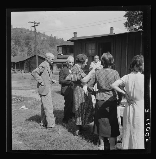 Sunday school picnic brought to abandoned mining town of Jere, West Virginia by neighboring parishioners. See 30036-M3
