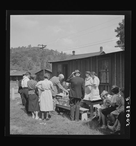Sunday school picnic brought into abandoned mining town of Jere, West Virginia by neighboring parishoners