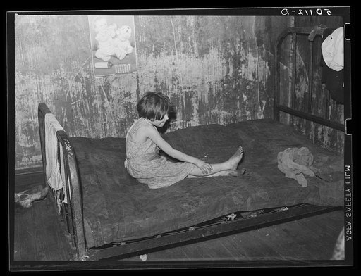 Child in miners boarding house. Mohegan, West Virginia
