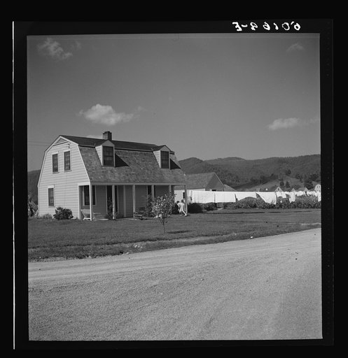 One of homes in Tygart Valley homestead project. West Virginia