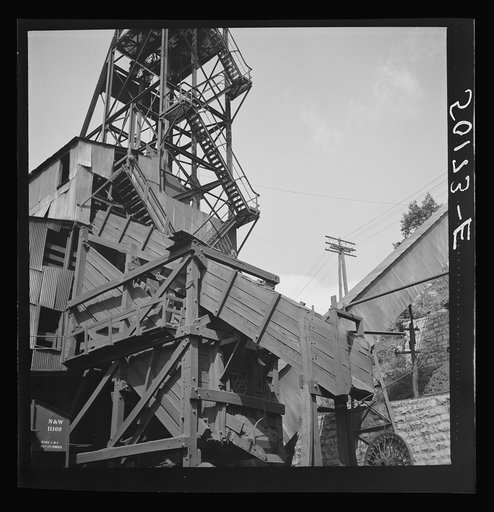 Untitled photo, possibly related to: Coal mine tipple. Capels, West Virginia