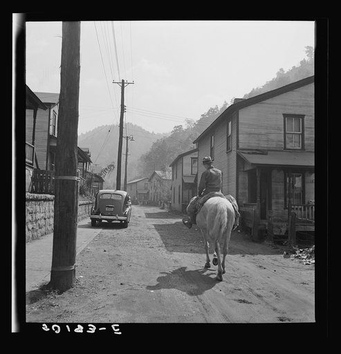 Untitled photo, possibly related to: Mining community on main county road near Mohegan, West Virginia