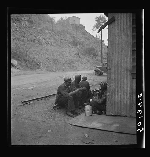 Coal miners after work. Capels, West Virginia