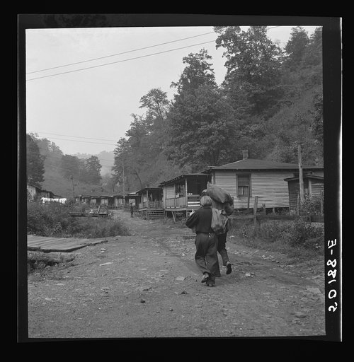 Miners' shacks up Hensley Hollow, West Virginia