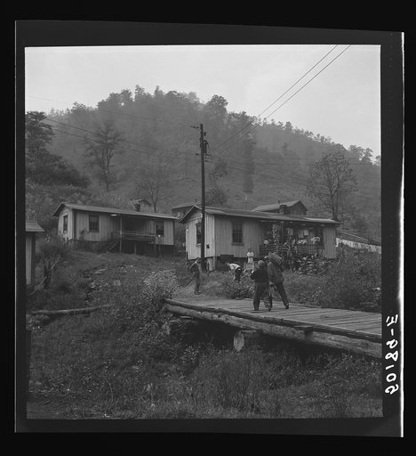 Miners' shacks up Hensley Hollow, West Virginia