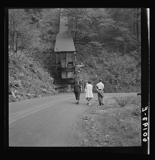 Passing small privately owned coal mine on way to town Saturday afternoon. Mohegan, West Virginia