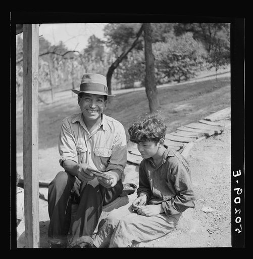 Mexican coal miner and his friend's son. Bertha Hill, West Virginia