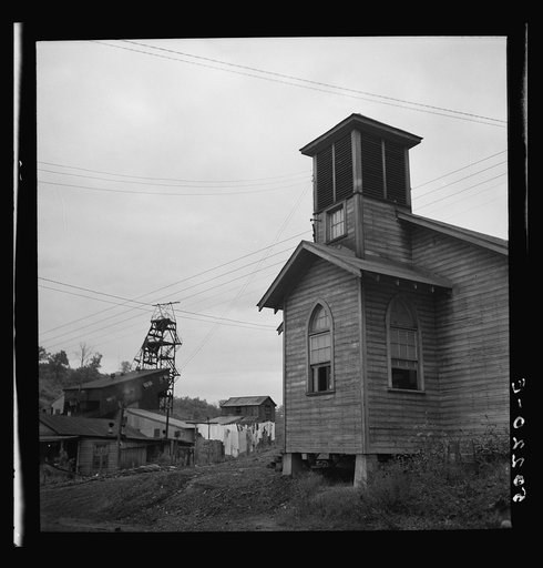 Untitled photo, possibly related to: Abandoned mine tipple. Scotts Run, West Virginia