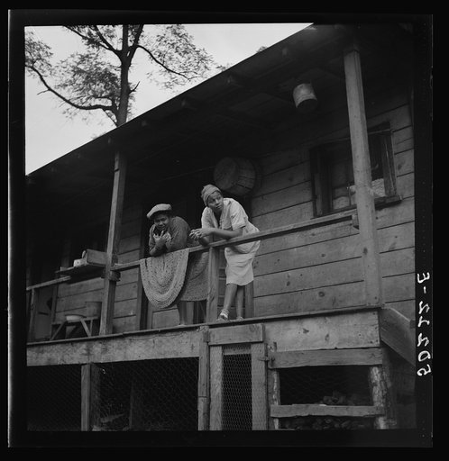 Some of coal miner's family on front porch.  "The Patch," Cassville, West Virginia