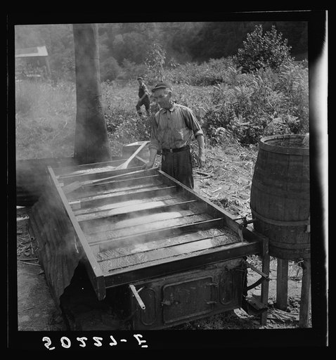 Skimming sorghum molasses. Racine, West Virginia