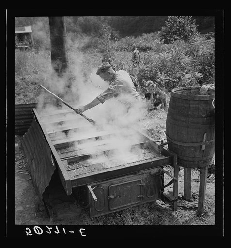 Skimming sorghum molasses. Racine, West Virginia
