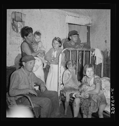 Coal miner and wife and children. He has been injured in mines four times.  Since last year, has been refused work, now is on relief. Pursglove, Scotts Run, West Virginia
