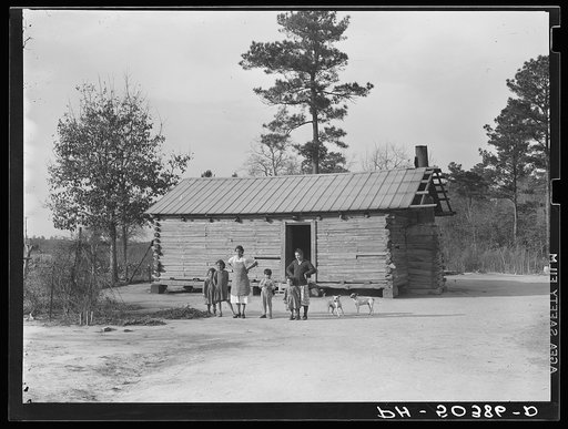 Mixed breed Indian family near Pembroke Farms. Maxton, North Carolina