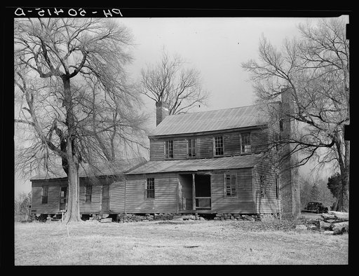 Rear view of old home purchased for rehabilitation client near Raleigh, North Carolina