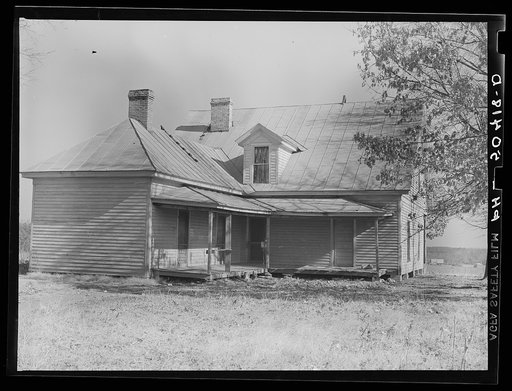 Rear view of old home purchased for rehabilitation client near Raleigh, North Carolina