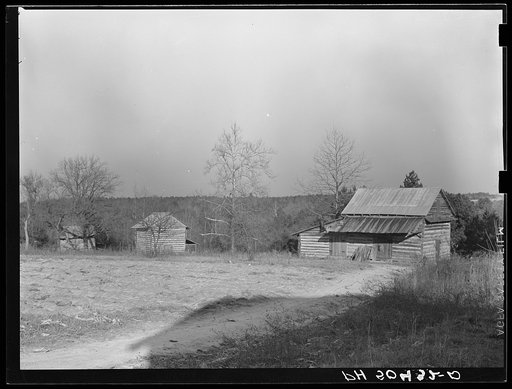 Untitled photo, possibly related to: Barn being remodeled on farm purchased for rehabilitation client near Raleigh, North Carolina (county supervisor at right)