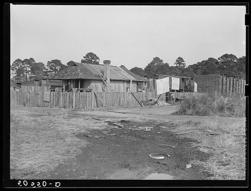 Untitled photo, possibly related to: Negro's home in sawmill camp. Ashepoo, South Carolina