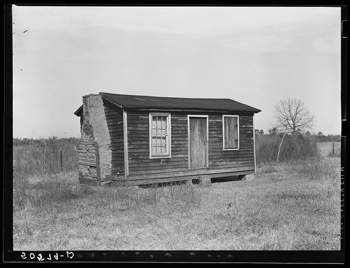 Home of Indian family (mixed breed) not yet resettled on Pembroke Farms. North Carolina, near Maxton